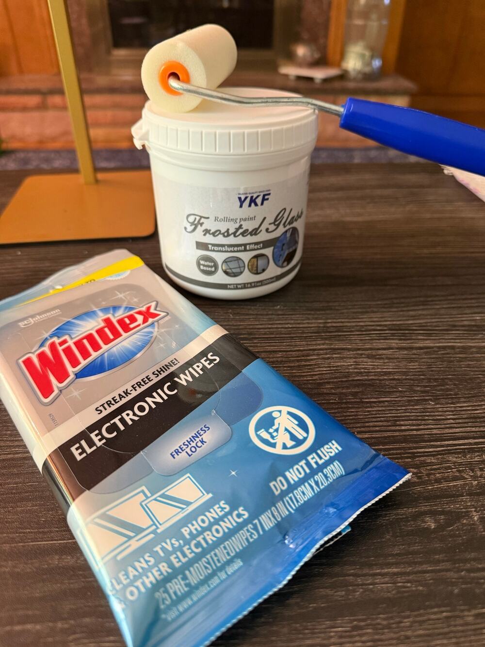 NEW Window Frosting Translucent Effect Rolling Paint, Brush, & Wipes